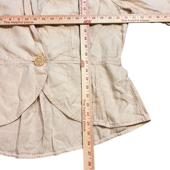NWT J Jill Linen Single Button Linen Jacket Women’s Size Medium Lagenlook - Picture 7 of 7